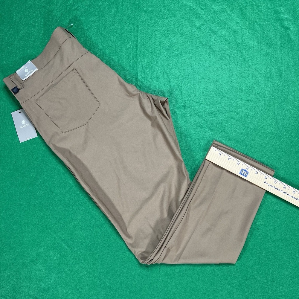 Apana Tech Pants Men's Large 36 Cub Brown Standard Fit Moisture Wicking Stretch